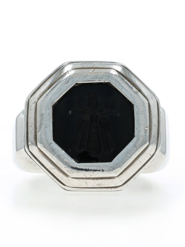 Slane & Slane Onyx Unisex Ring - Sterling Silver 925 Intaglio